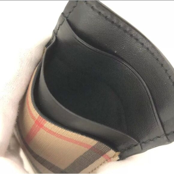 BURBERRY Nova Check PVC Card Case Beige - Picture 7 of 8